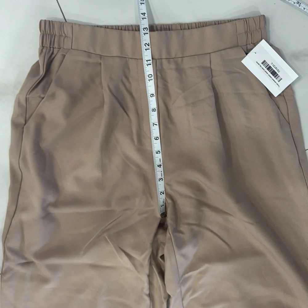 Ee:some Tan Wide Leg Pants.  Sz Large - Picture 6 of 11